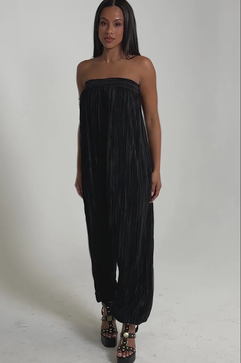FROM THE CITY DROP CROTCH JUMPSUIT IN BLACK | AKIRA