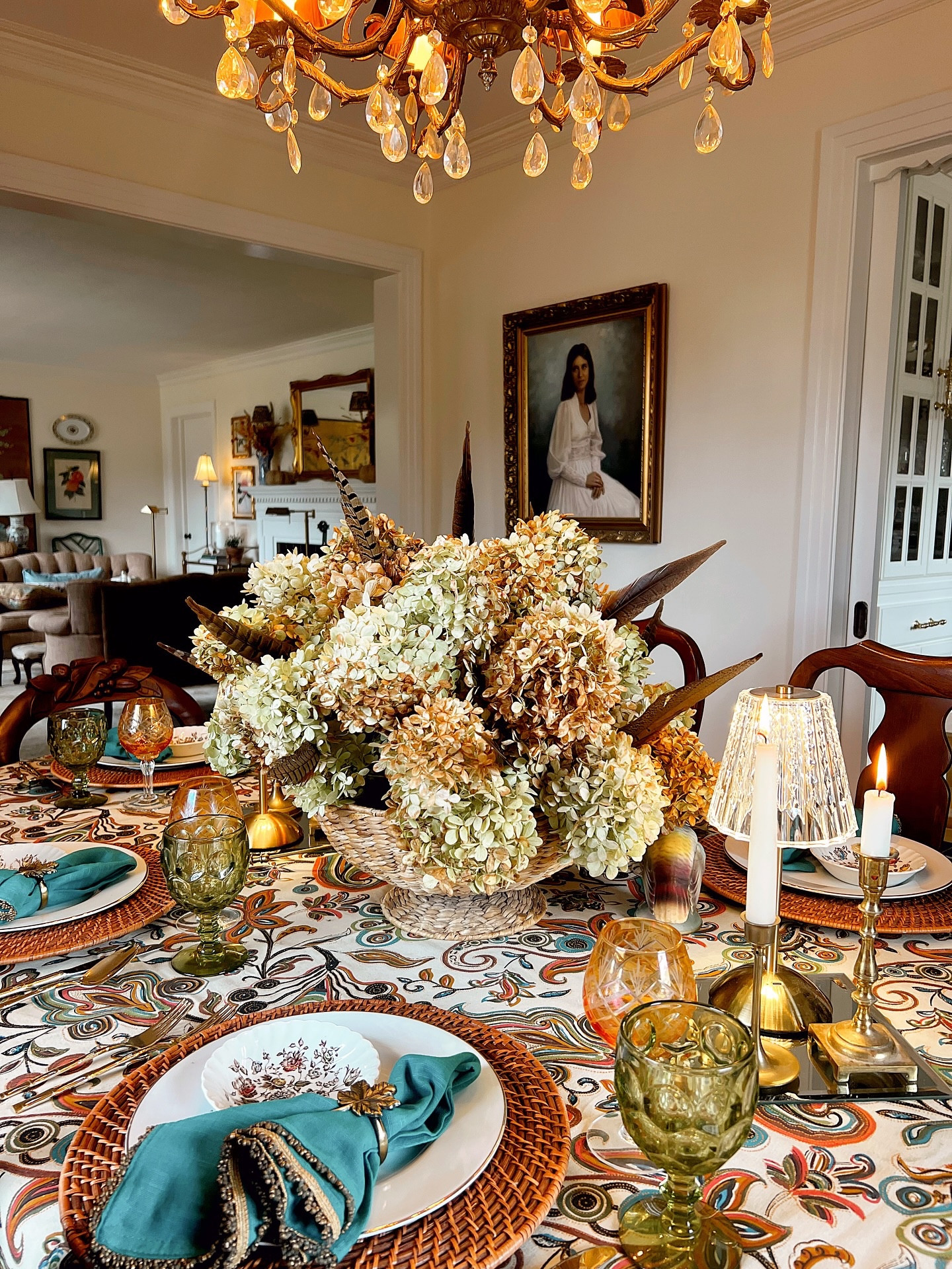Thanksgiving Tablescape Tuesday – Week 3
 This table came together like a little scrapbook of my life… a tablecloth from India, my mom’s glassware, my grandmother’s brass candlesticks, and a Christmas gift from my best friend (that gold bamboo flatware 💛).

It’s a mix of stories, colors, and people I love. And it’s proof that a table doesn’t have to be super matchy to be beautiful. It just has to mean something.

Would you call your holiday style eclectic or classic this year? I’d love to know what story your table will tell. 

#ThanksgivingTablescapeTuesday #thesentimentaltable 
•
•
•
•
•
•
•
Vintage Decor | Home Inspiration | Collected Home | Traditional Home | Sentimental Style | Curating Joy | The Sentimental Decorator | Joyful Rituals of Home | Sentimental Home | Homes with a Story

#sentimentalhome #thesentimentaldecorator #sentimentalstyle #styleyourstory #meaningfulhomedecor
