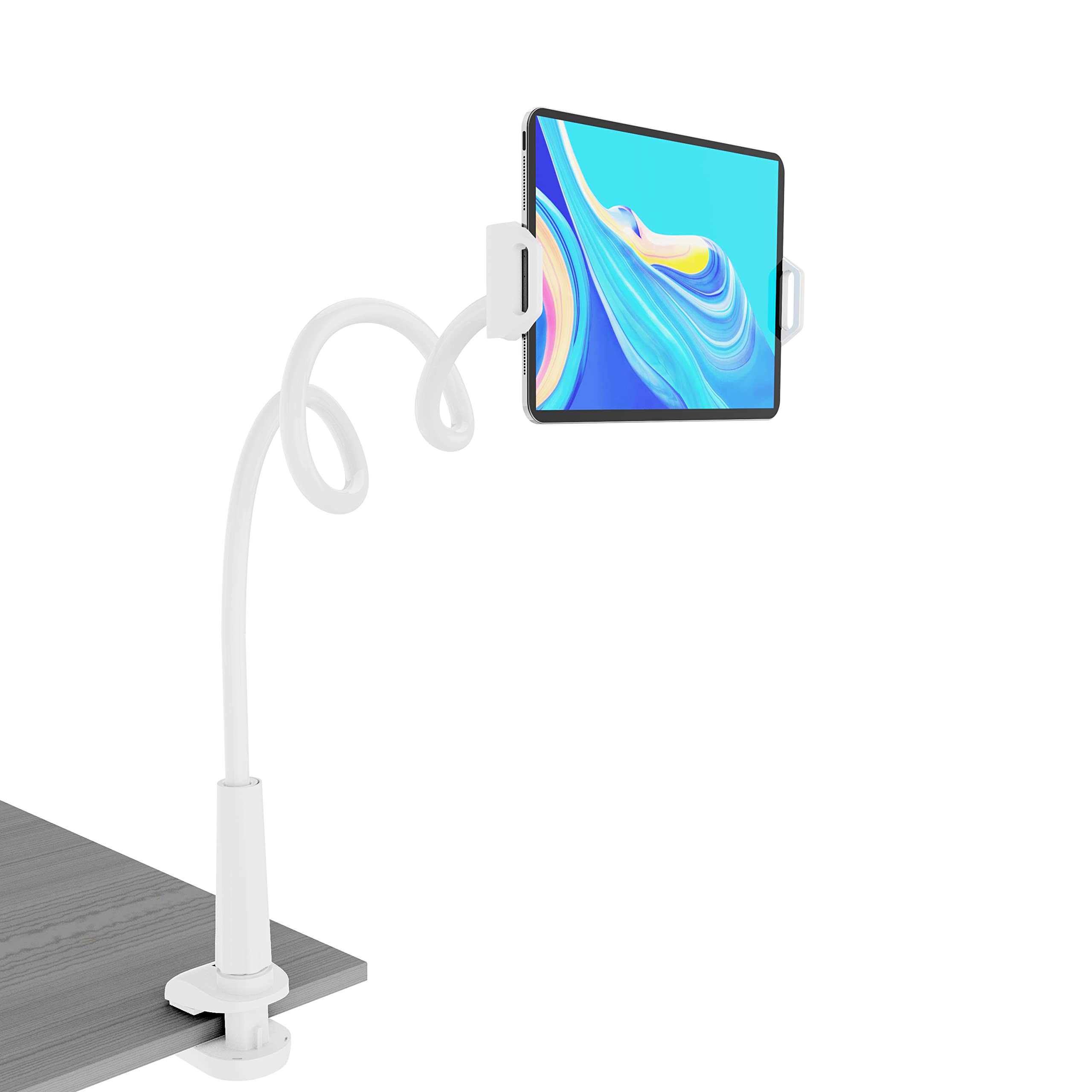 Tablet Stand Holder, Mount Holder Clip with Grip Flexible Long Arm Gooseneck Compatible with ipad... | Amazon (US)