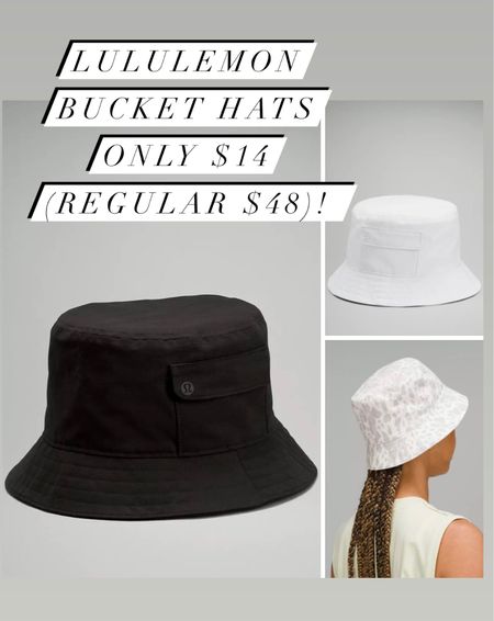 Lululemon Bucket Hats only $14 (regular $48)! Sizes are kind of limited but I am seeing at least one option in all of them. 

#LTKunder50 #LTKsalealert #LTKfit