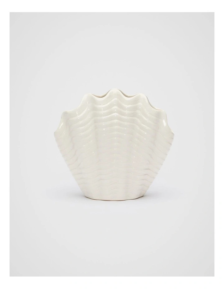 Shell Vase in Cloud Cream | Myer