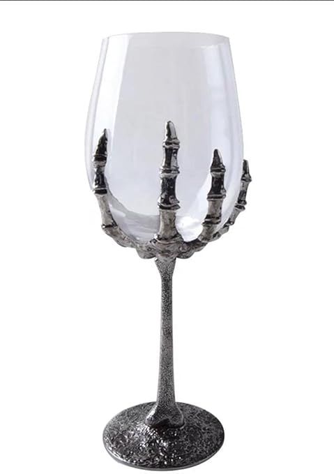 Billioncolor Skeleton Wine Glass, Ghost Hand Wine Glass, Halloween Red Wine Glass with Skull Base | Amazon (US)
