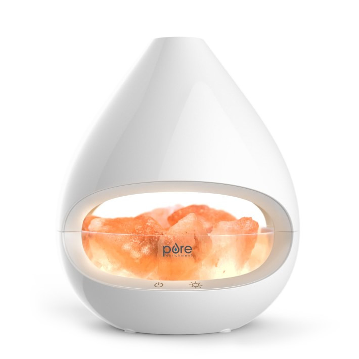 Pure Enrichment PureGlow Crystal Himalayan Salt Rock Lamp & Ultrasonic Oil Diffuser | Williams-Sonoma
