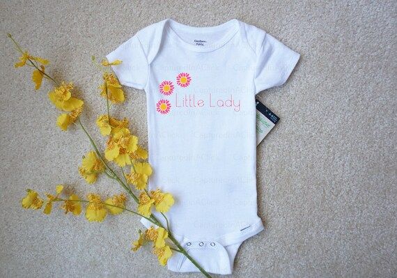 Little Lady Baby Onesie® Bodysuit | Little Flower Bodysuit | Baby Shower Gift | Gender Reveal | ... | Etsy (US)