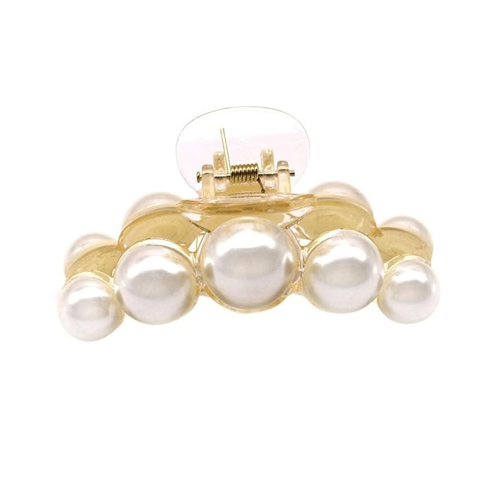 Pearl Hair Claw Clips for Girls and Women Large Plastic Banana Pins for Thick Hair Catch Barrette... | Amazon (US)