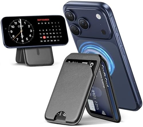 Mag-Safe Wallet Magnetic Wallet for Phone Lightweight Magnetic Phone Pouch Stand Adjustable Leath... | Amazon (US)