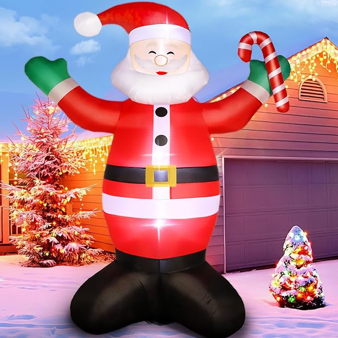 Christmas Inflatables Outdoor Decorations, 6 FT Santa Claus Christmas Decor for Front Back Yard G... | Amazon (US)