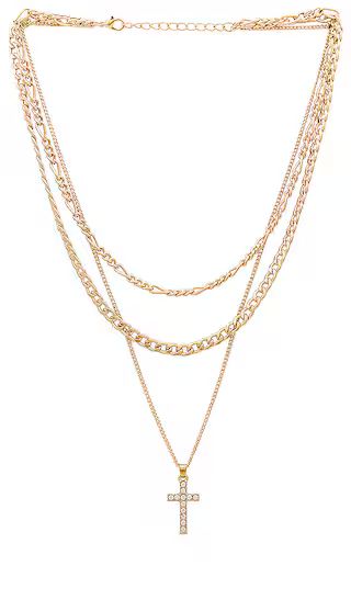 x REVOLVE Cross Layered Necklace in Gold | Revolve Clothing (Global)