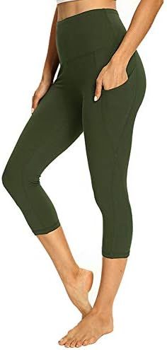 GAYHAY Women's Capri Yoga Pants with Pockets - High Waist Soft Tummy Control Strechy Leggings for... | Amazon (US)