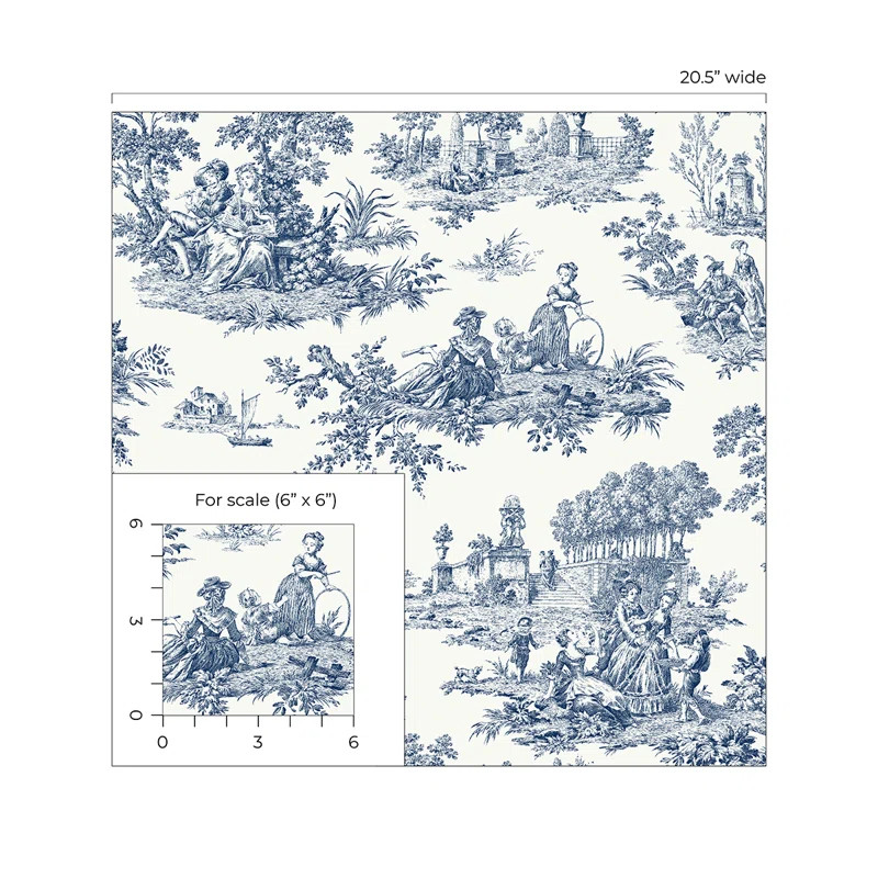Jackline Peel & Stick Toile Roll | Wayfair North America