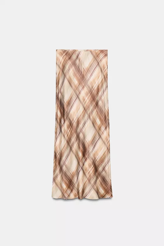 SATIN MIDI SKIRT | Zara US