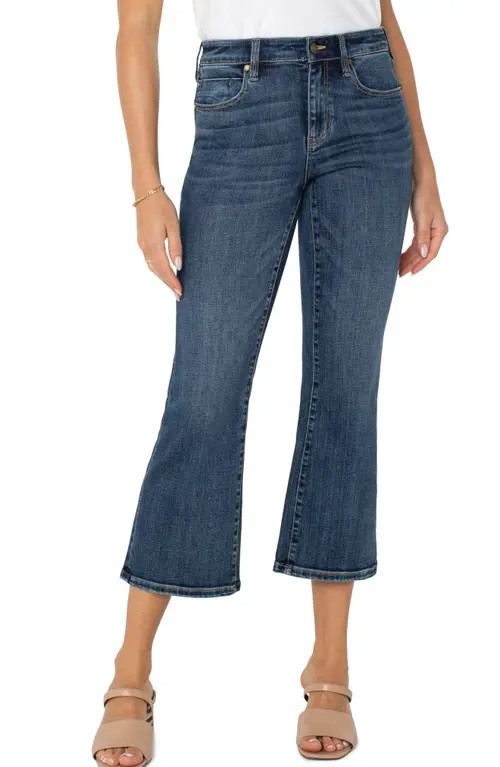 Liverpool Los Angeles Hannah Crop Flare Jeans in Bolsa Chica at Nordstrom, Size 12 | Nordstrom