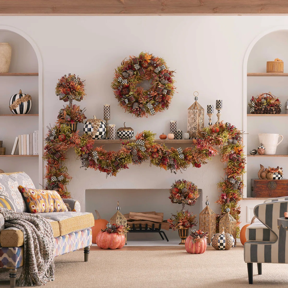 Obsessed with this cozy fall wreath 🍂 The rich autumn colors, textured florals, berries, pinecones, and playful black-and-white details make it such a statement for the season. Perfect for dressing up a mantel, entryway, or front door and giving your home that warm, collected fall feel without looking basic. 🍁🎃

#FallWreath #FallDecor #AutumnDecor #FallHome #FallDecorIdeas #CozyHome #FallMantel #EntrywayDecor #FrontDoorDecor #AutumnHome #SeasonalDecor #FallStyling #HarvestDecor #FallInspo #HomeDecorFinds 

 #LTKSeasonal #LTKHome #LTKSaleAlert