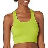 Core 10 Women's All Day Comfort Built-in Sports Bra Crop Top, Neon Yellow, X-Small | Amazon (US)