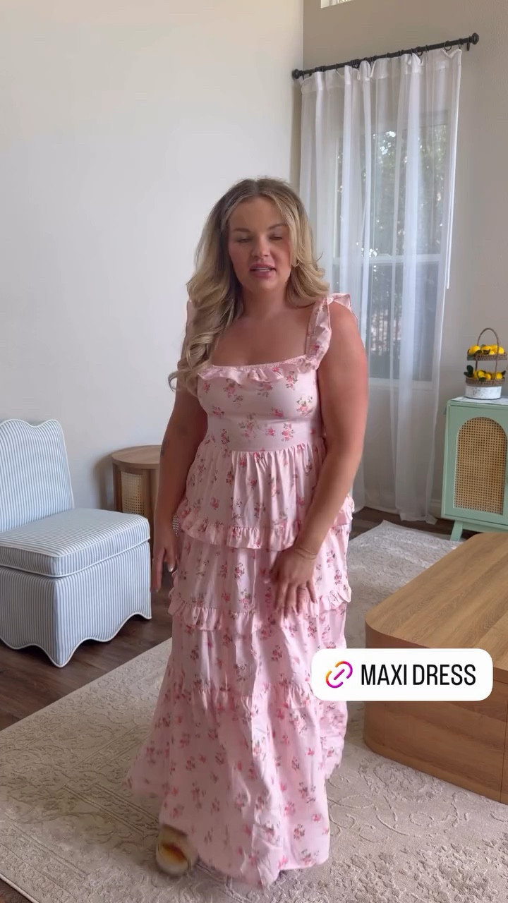🌸Pretty tiered ruffle floral maxi dress!  Great for Easter! 💕🌸🐇

#LTKSeasonal #LTKMidsize