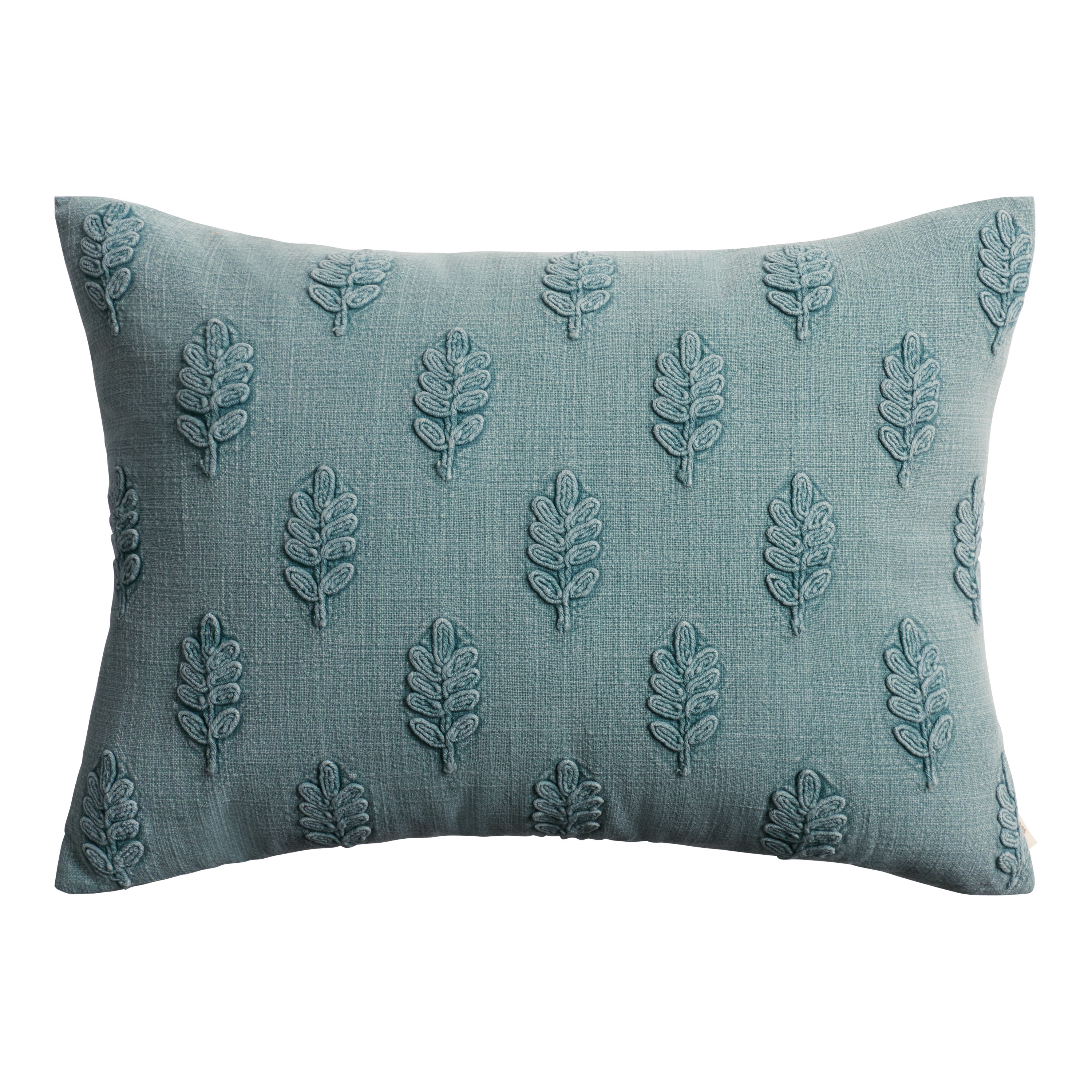 Bhuti Botanical Cord Embroidered Lumbar Pillow | World Market