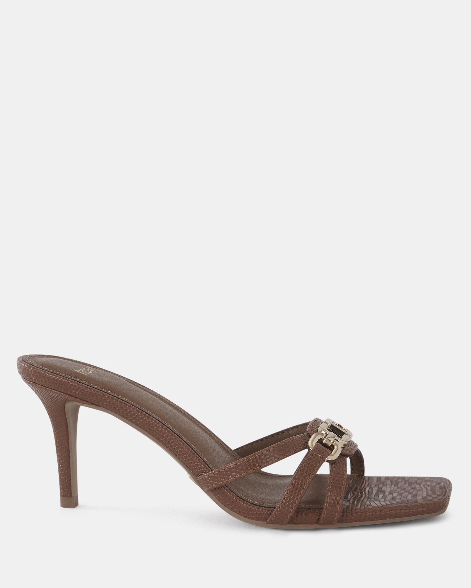 URSINO CARAMEL LIZARD Low Heels | Novo Shoes