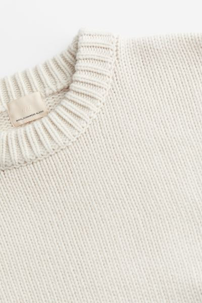 Oversized Cashmere-blend Sweater - Natural white - Ladies | H&M US | H&M (US + CA)
