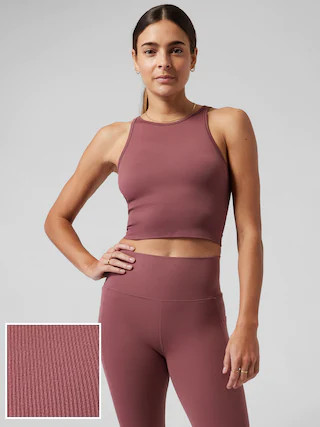 Aurora Seamless High Neck Crop Tank | Athleta