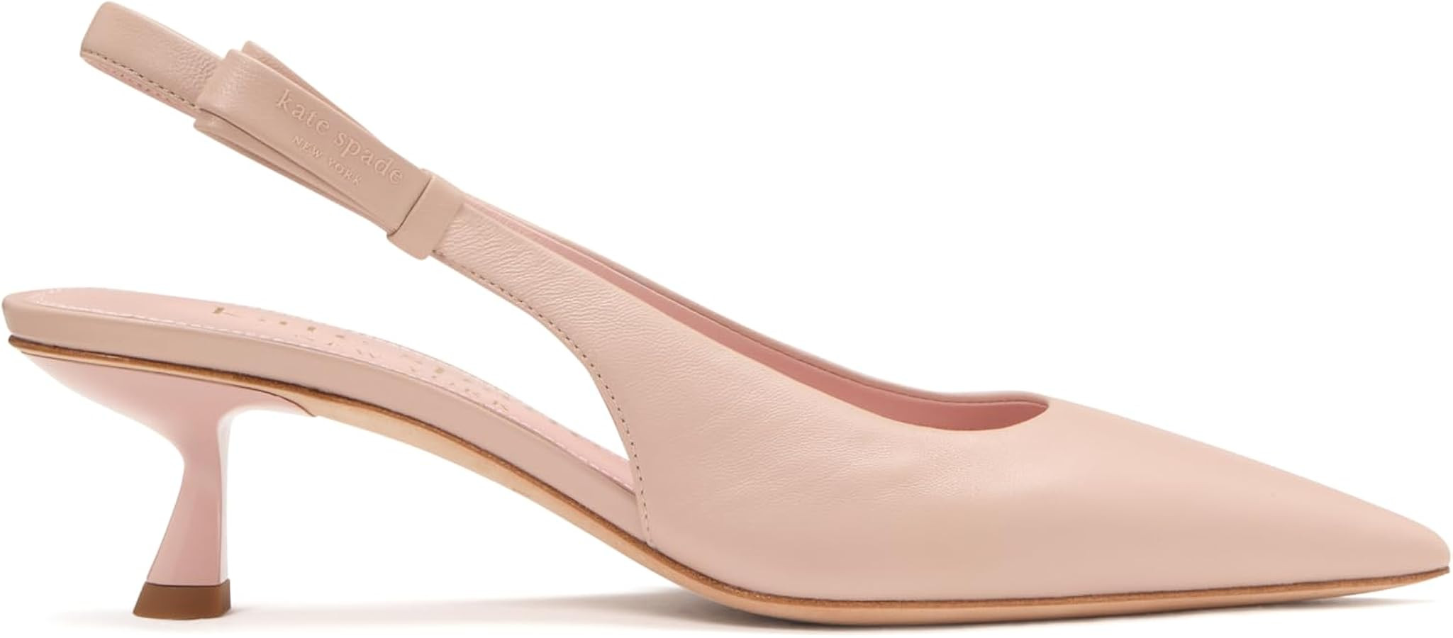 kate spade new york Women's Riley Slingback Smooth Leather Kitten Heel | Amazon (US)