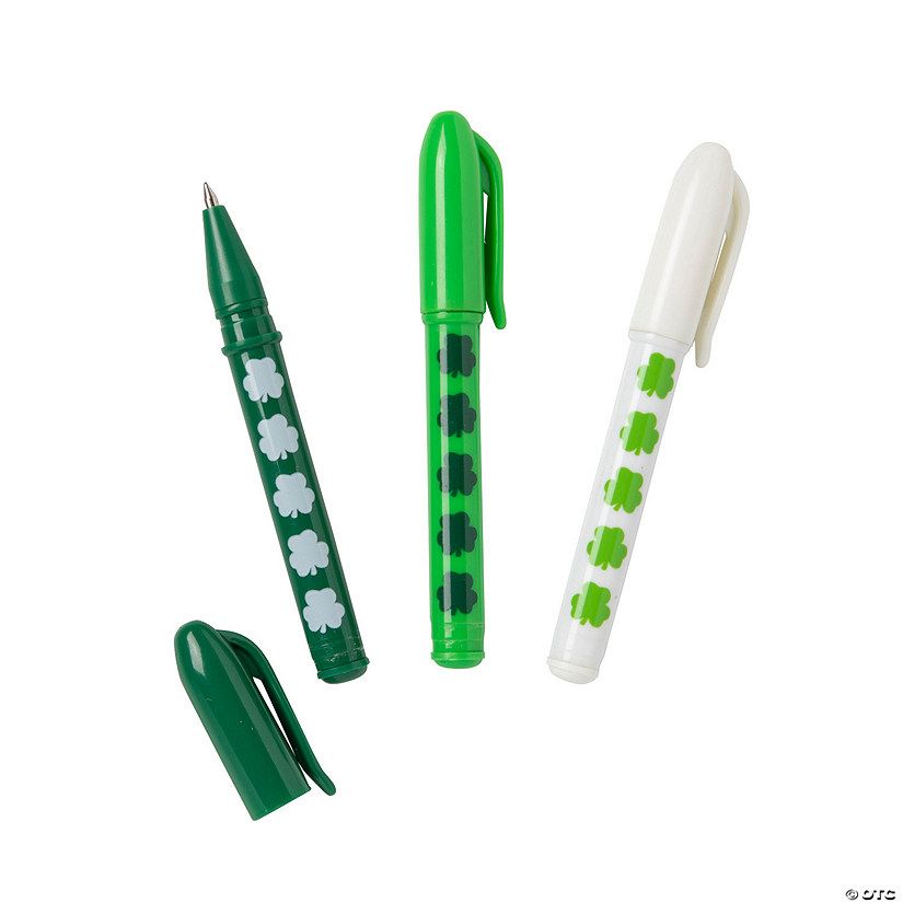 St. Patrick’s Day Shamrock Mini Pens - 24 Pc. | Oriental Trading Company
