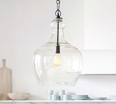 Flynn Recycled Glass Pendant | Pottery Barn (US)