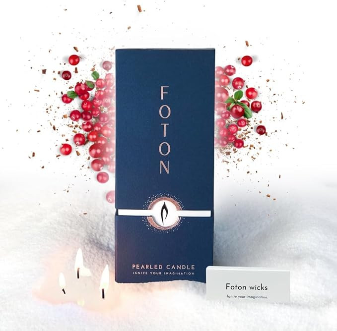 Foton Pearled Candle 18 Oz - Mulled Magic Fall Scent Non Toxic Luxury Long Lasting Powder Wax San... | Amazon (US)