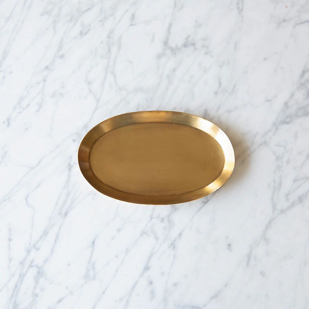 Oval Brass Tray - Small | Roan Iris