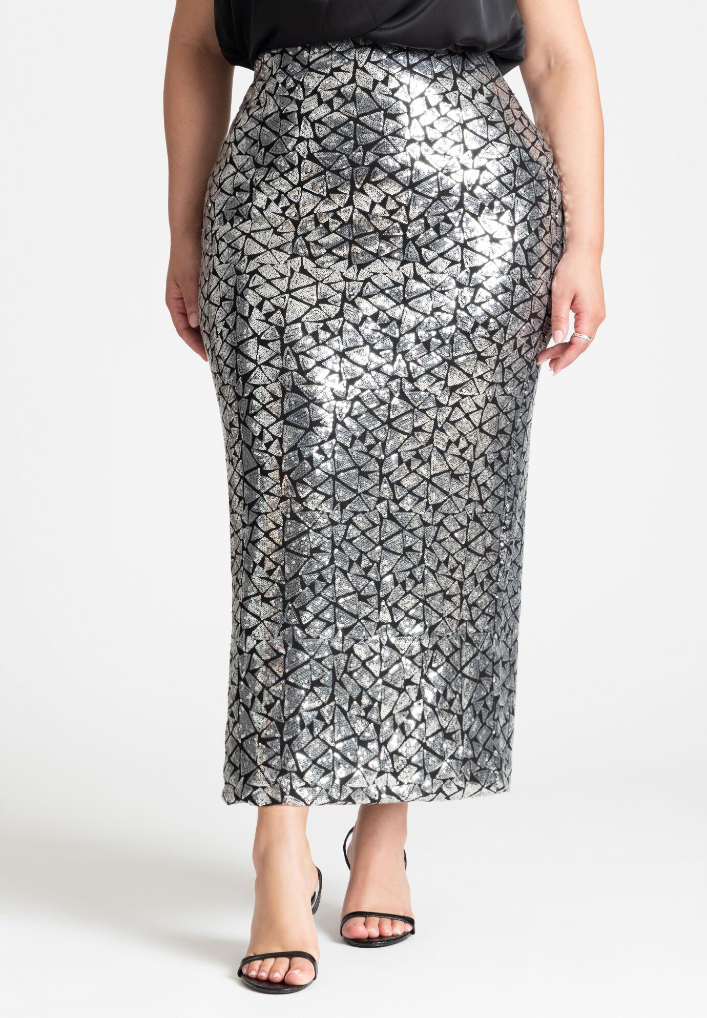 Maxi Sequin Skirt | Eloquii