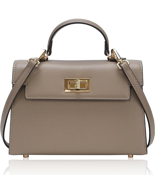 Leather Crossbody Handbag and Mini Luxury Shoulder Bag - Top Handle Purse with Adjustable Strap | Amazon (US)