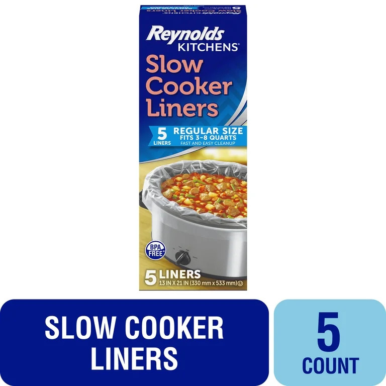 Reynolds Kitchens Slow Cooker Liners, Regular (Fits 3-8 Quarts), 5 Count | Walmart (US)