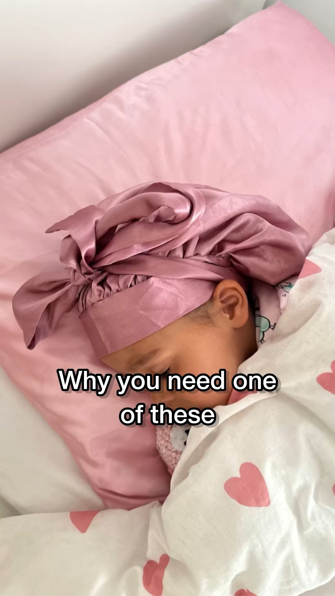 Lots of benefits to sleeping in a bonnet. 
The satin is gentle on hair and skin so no damaged hair
It’s prevent matting from rubbing on your pillow
It’ll protect your hairstyles and help that last longerr