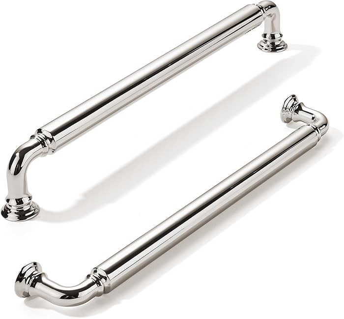 khtumeware 10-Pack Polished Nickel Heavy-Duty Solid Cabinet Pulls, 8 Inch (203mm) Hole Center, Dr... | Amazon (US)