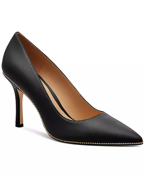 Samantha Signature Pointed-Toe Leather Pumps | Macy's