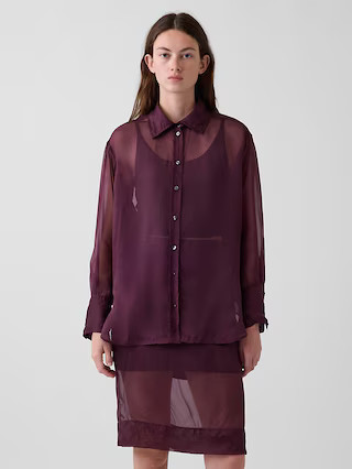 Sheer Organza Big Shirt | Gap (US)