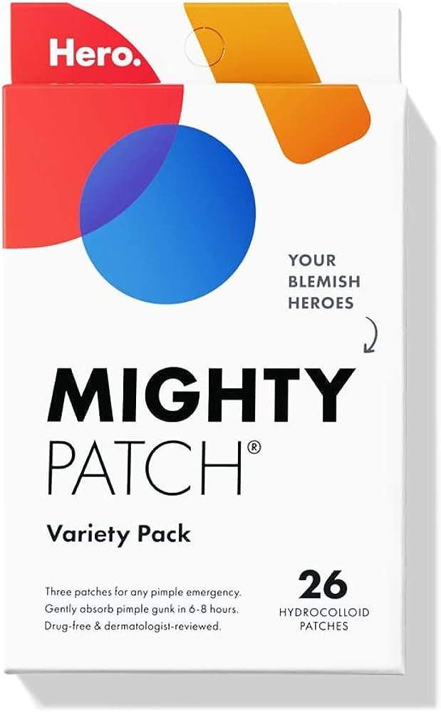 Mighty Patch™ Variety Pack from Hero Cosmetics - Hydrocolloid Acne Pimple Patches for Covering ... | Amazon (US)