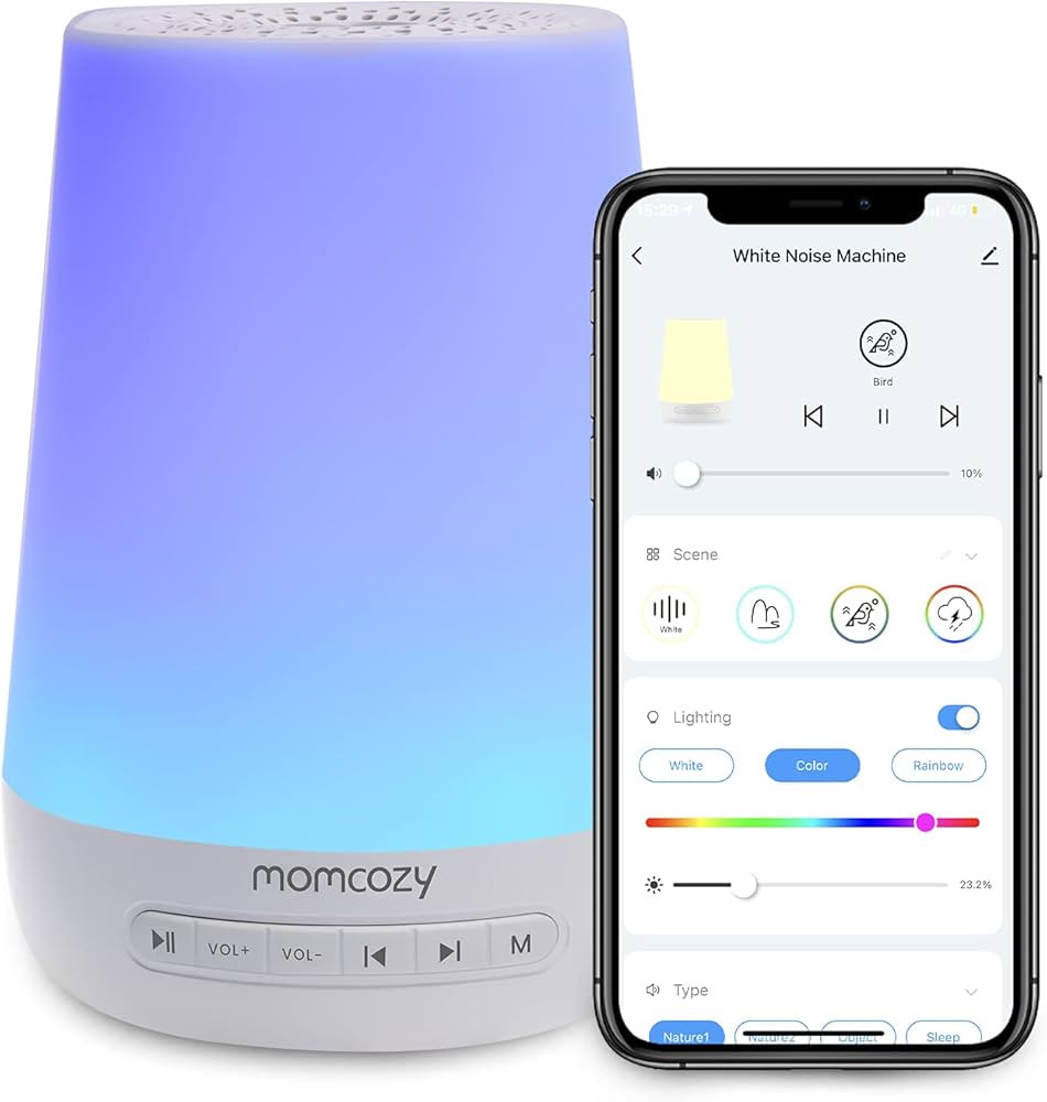 Baby Sound Machine, Momcozy White Noise Machine for Baby Sleeping with Night Light, Toddler Sleep... | Amazon (US)