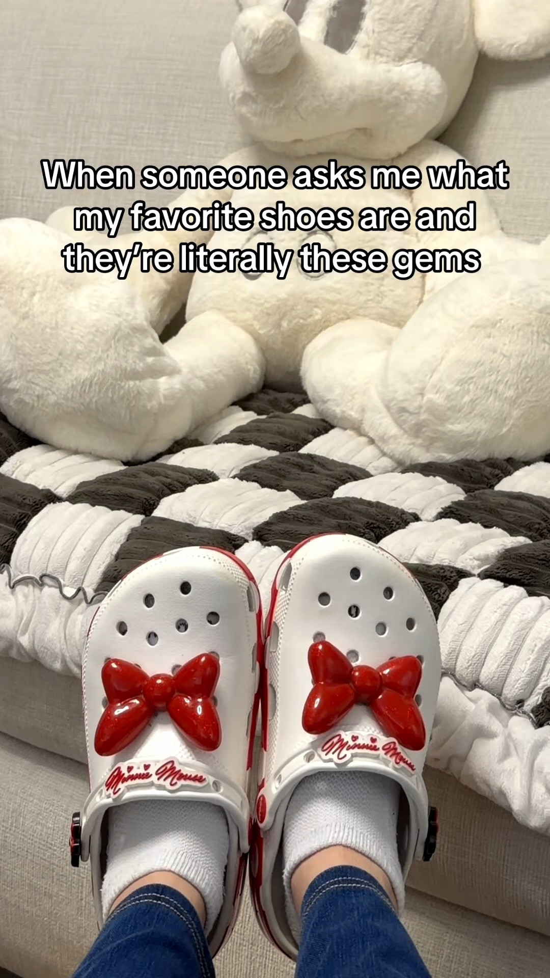 When someone asks me what my favorite shoes are… 😌

Me: “Oh, just these little things.”

Proceeds to show off my Disney Minnie Mouse Crocs with the giant red bow like they’re a designer runway exclusive. ❤️🎀✨

Because why wear boring shoes when you can walk around looking like Minnie Mouse herself approved your outfit? 😂🐭

Anyone else have a pair of shoes that instantly brings them joy?

#MinnieMouseStyle #DisneyCrocs #DisneyFashion #CrocsObsessed #DisneyMomLife

#LTKootd #LTKgrwm #LTKdayinmylife