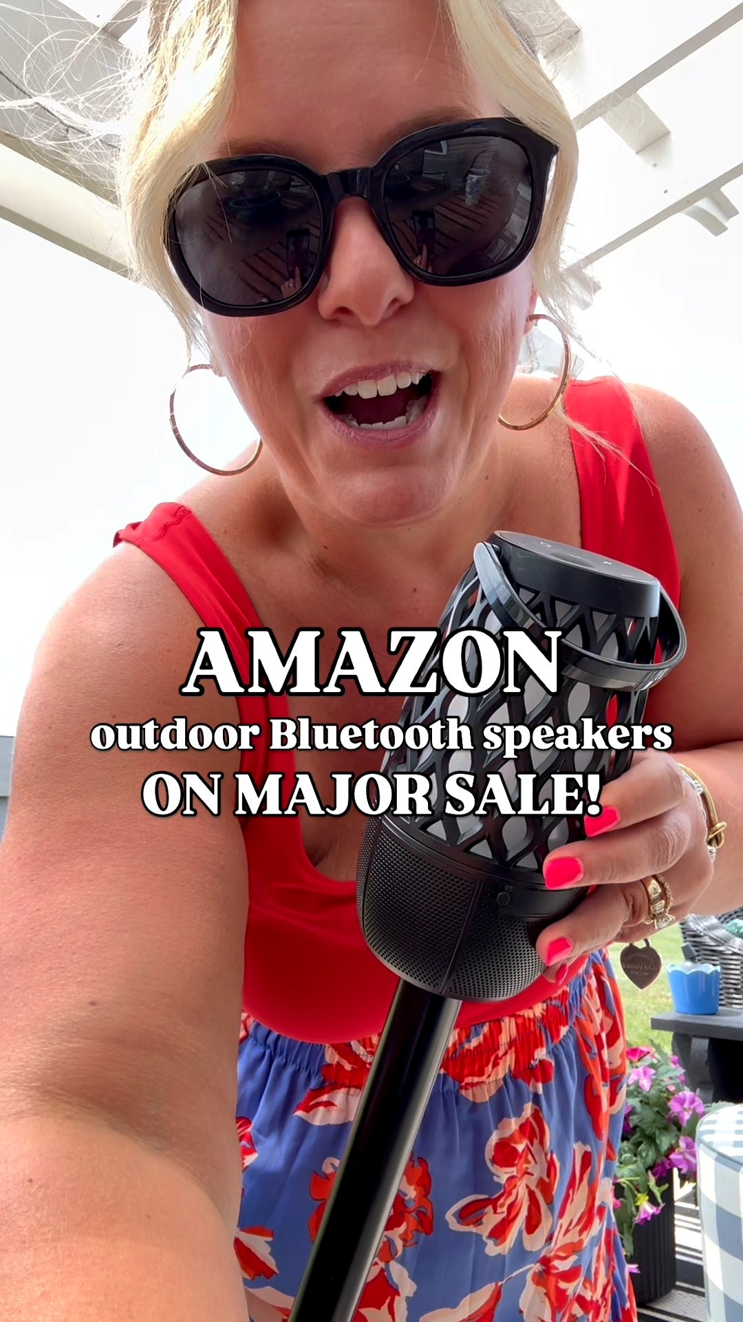 ON SALE!! *price is for a set of 2 speakers!! These Amazon Bluetooth speakers are amazing! Great sound quality & they sync so you can have “surround sound” (we put one in the yard for people playing games & one on the patio). They can hang but they also come with ground stakes or wall mounts! Most of all, they are weather resistant & the charge lasts 12 hours 🤯 They also have a light up function!

#LTKFindsUnder100 #LTKParties #LTKHome