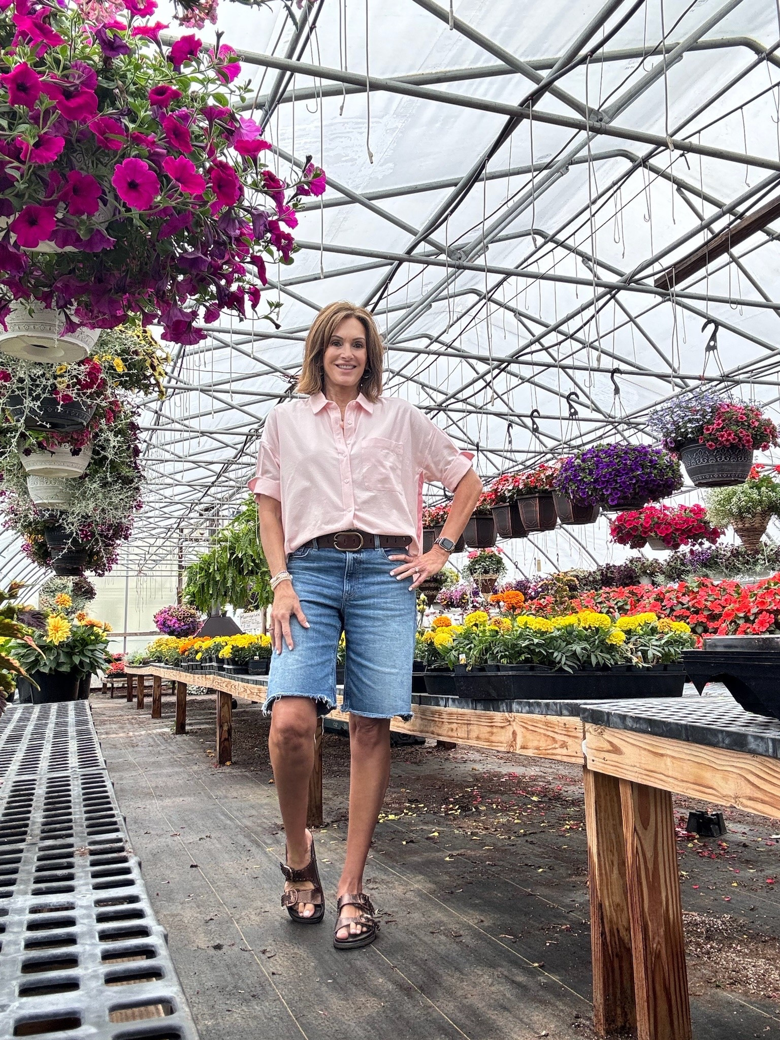 Casual elevated style 
Viral shirt - medium 
Linked similar denim Bermuda shorts 
Sandal discount : F4_ANNIE

Casual outfit, summer style, outfit idea, Bermuda shorts, denim shorts, ageless style, over 60 fashion

#LTKootd #LTKSeasonal #LTKOver40