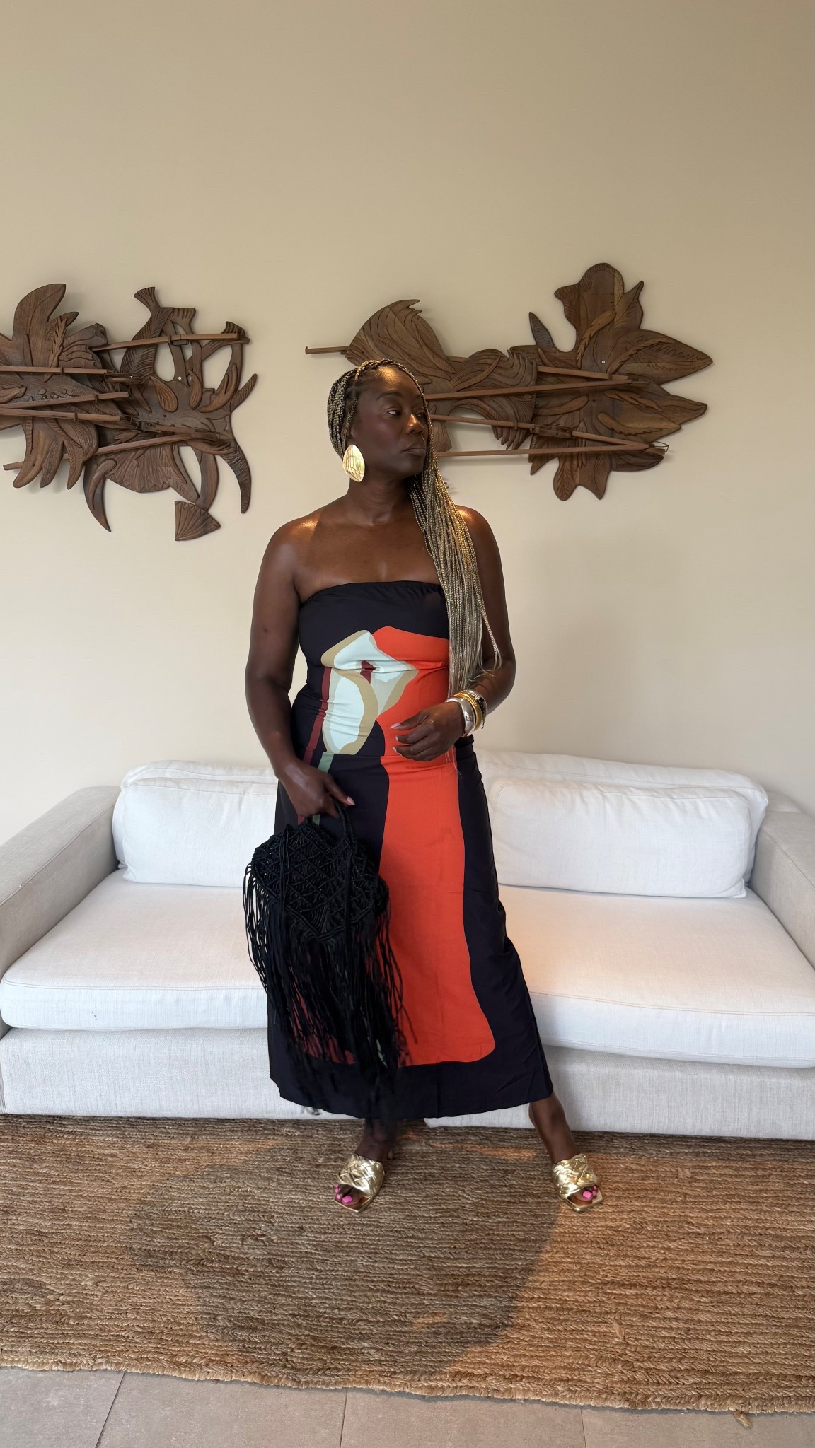 Maxi Dress Boho Floral Print F