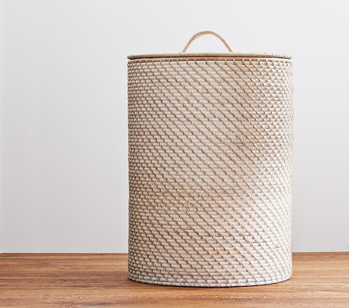 Quinn White Washed Hamper | Pottery Barn Kids