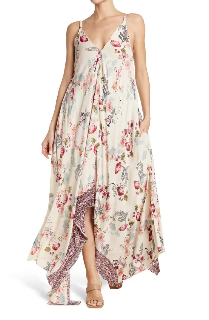 ANGIE V-Neck Patterned Maxi Dress | Nordstromrack | Nordstrom Rack