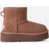 UGG® Classic Mini Platform-laars voor Grote Kinderen in Rocky Oak, Maat 32.5, Suede | UGG NL