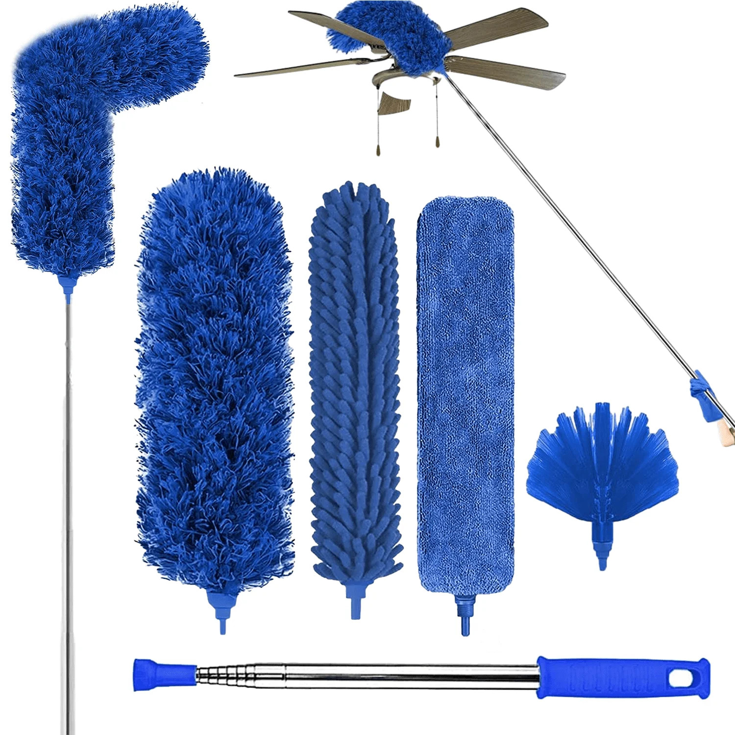 Microfibre Duster for High Ceilings, Duster for Cleaning Fan Cobweb, 100" Telescopic Extension Po... | Walmart (US)