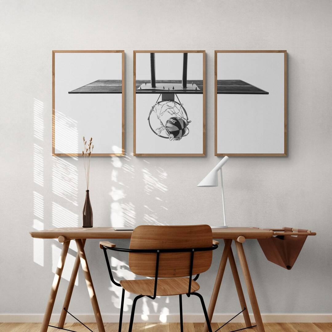 3 Piece Basketball Wall Art, Teen Boy Wall Art, Teen Boy Room Decor, Teenage Boy Gifts, Basketbal... | Etsy (US)