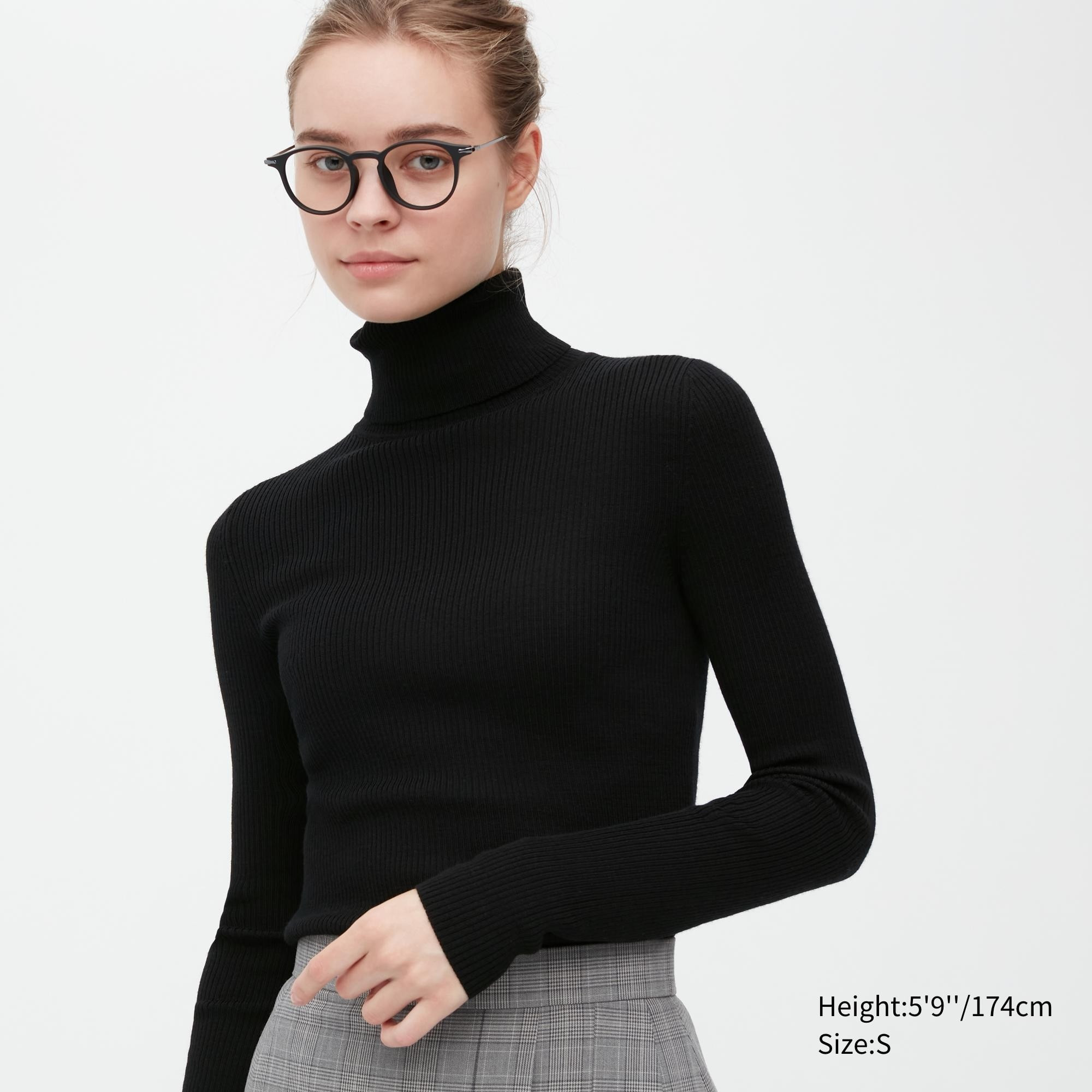 Extra Fine Merino Ribbed Turtleneck Long-Sleeve Sweater | UNIQLO (US)