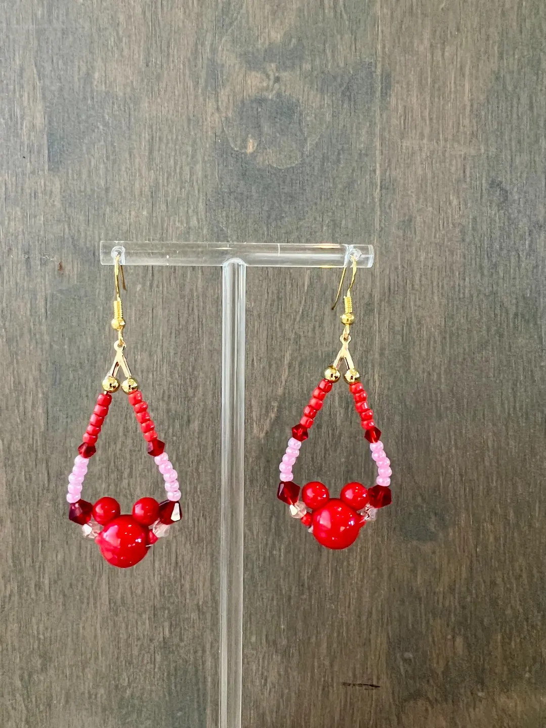 Valentines Day Earrings, Be Mine Earrings, Vday Earrings, Valentine Mouse Earrings, Beaded Earrin... | Etsy (US)
