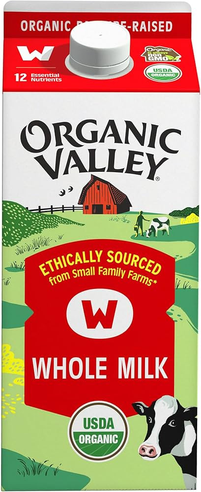 Organic Valley, Organic Whole Milk, 64 Oz (Half Gallon) | Amazon (US)