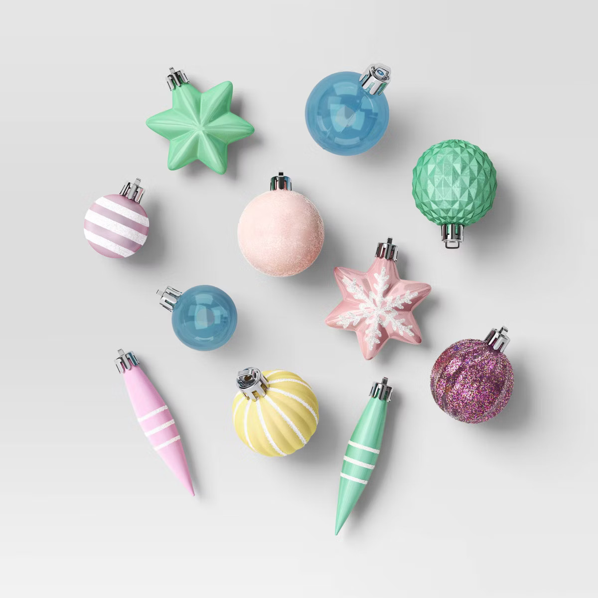 20ct Christmas Mixed Finial Set Pastel Color - Wondershop™ | Target